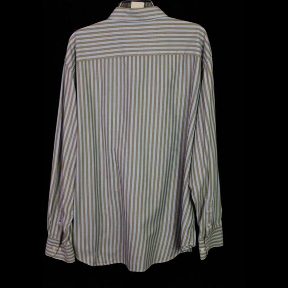 ROBERT GRAHAM BLUE/TAN STRIPE BUTTON FRONT LONG SLEEVE MENS 2XL SHIRT - Picture 3 of 8